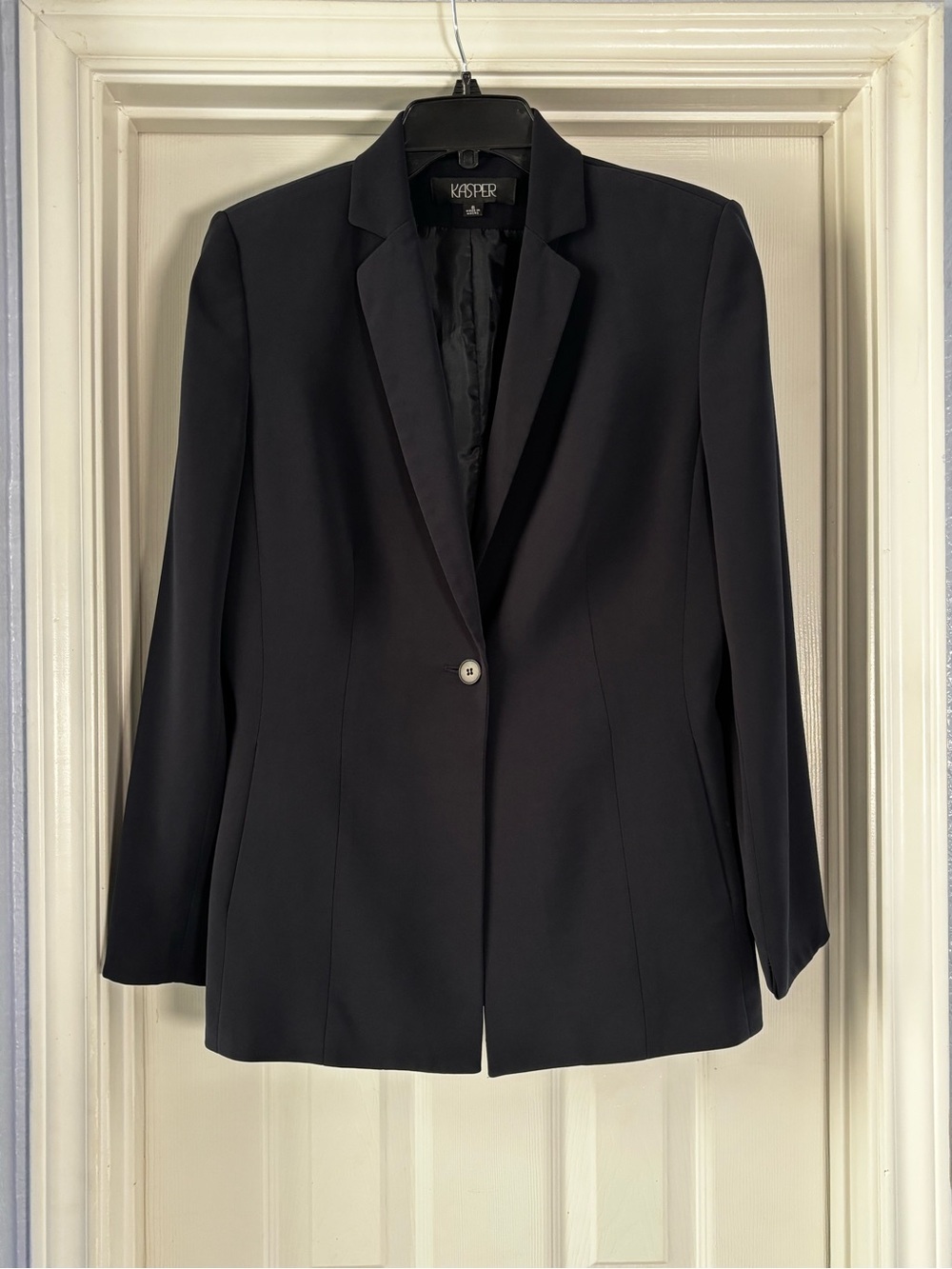 Kasper Women's Black Single-Button Tailored Blazer Sz 8